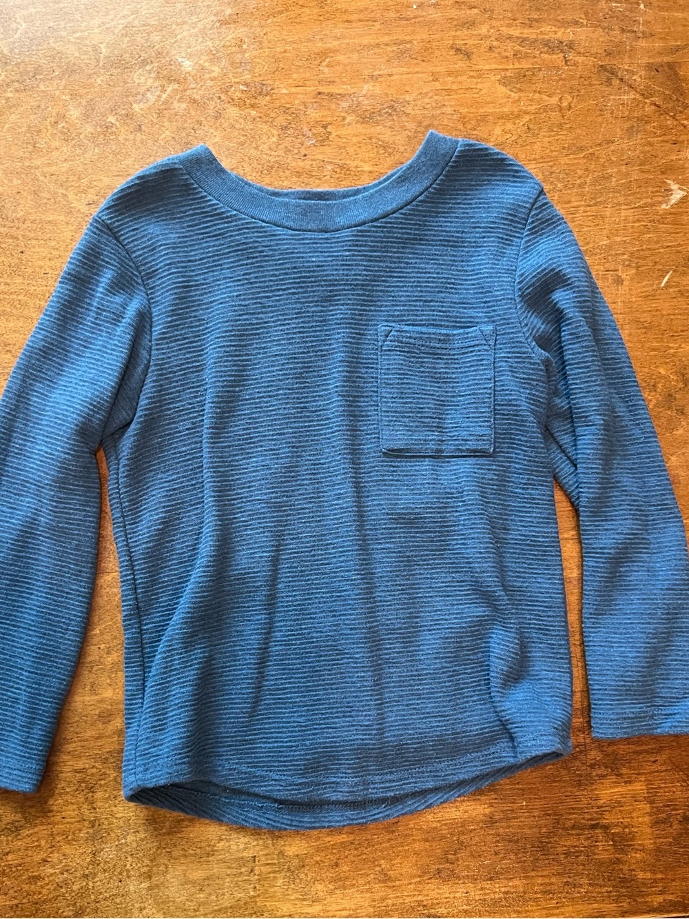 Cat & Jack Boys 4T Blue Striped Long Sleeve Pocket Shirt